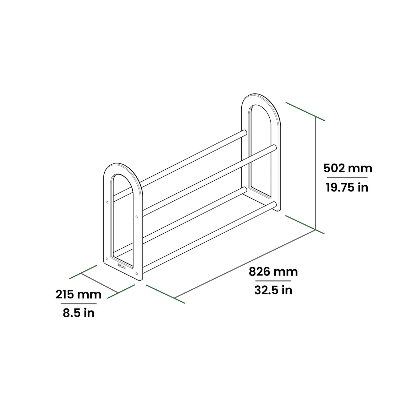 TOUCH Disc Golf Floor Rack: 32" 2-Level image 3