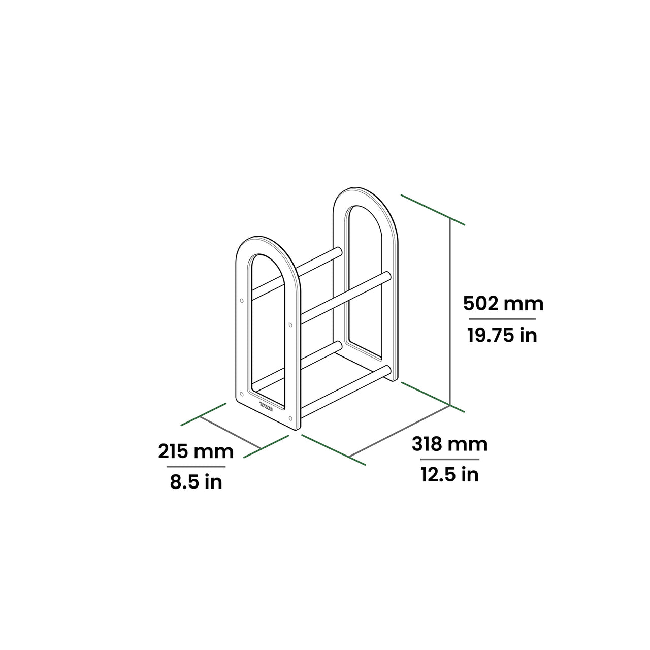 TOUCH Disc Golf Floor Rack: 12" 2-Level image 3