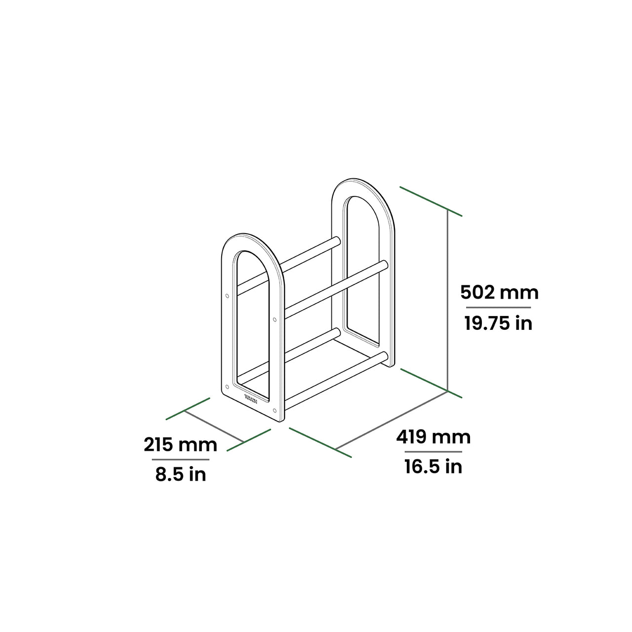 TOUCH Disc Golf Floor Rack: 16" 2-Level image 3