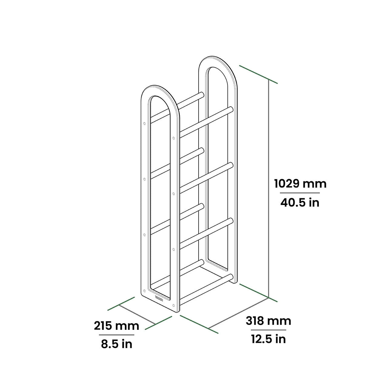 TOUCH Disc Golf Floor Rack: 12" 4-Level image 2