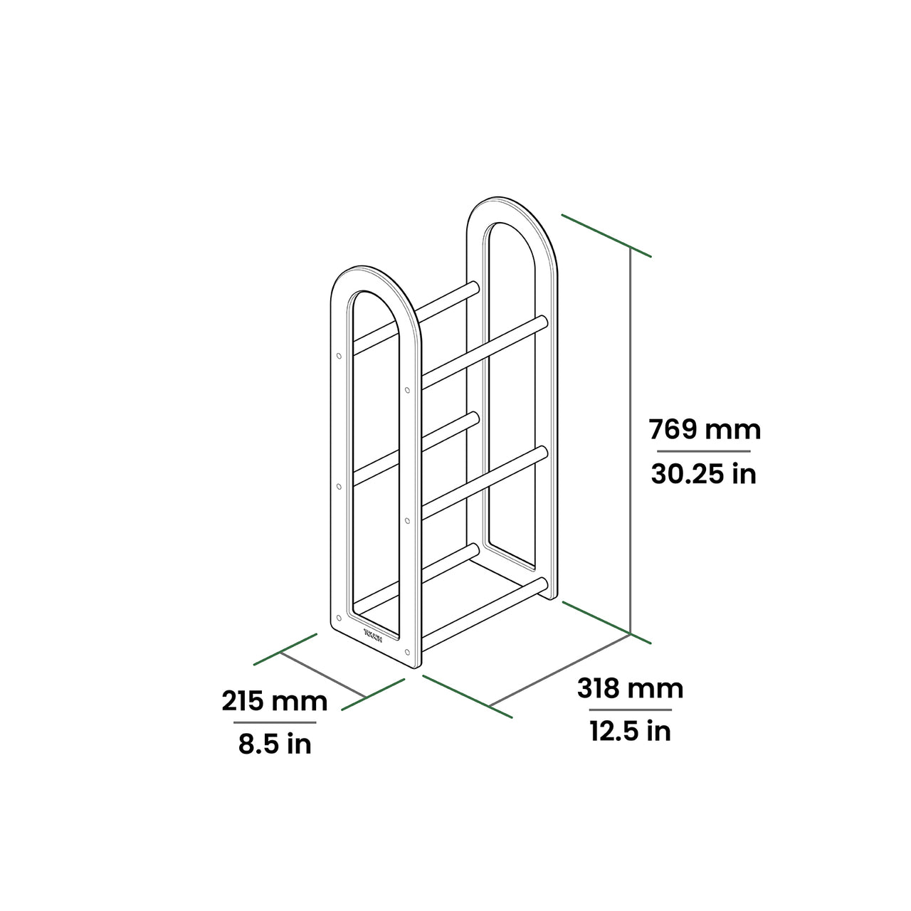 TOUCH Disc Golf Floor Rack: 12" 3-Level image 2