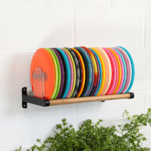 TOUCH Disc Golf Wall Rack - 16" Version, full of discs