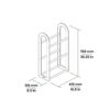 TOUCH Disc Golf Floor Rack Dimensions for 16" Version with 3 levels
