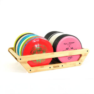 TOUCH Disc Golf Portable Travel Rack (12" Version) full of discs