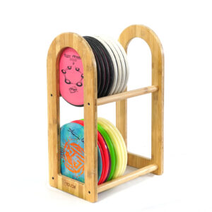 TOUCH Floor Rack - 12" Wide with 2 levels - made out of bamboo, holding various discs