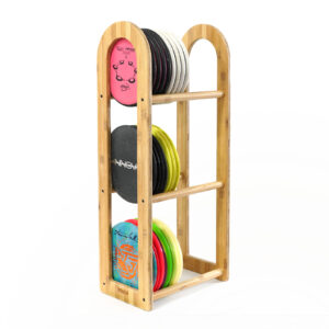 TOUCH Floor Rack - 12" Wide with 3 levels - made out of bamboo, holding various discs