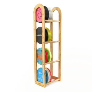 TOUCH Floor Rack - 12" Wide with 4 levels - made out of bamboo, holding various discs