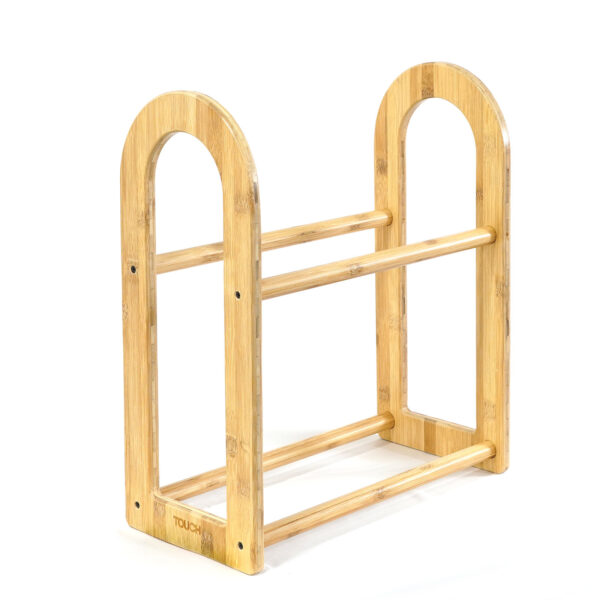 TOUCH Floor Rack - 16" Wide with 2 levels - made out of bamboo, empty shelves