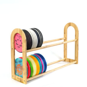 TOUCH Floor Rack - 32" Wide with 2 levels - made out of bamboo, holding various discs